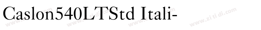Caslon540LTStd Itali字体转换